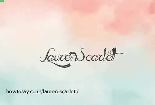 Lauren Scarlett