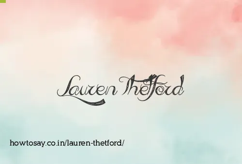 Lauren Thetford