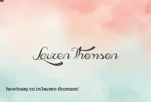 Lauren Thomson