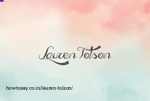 Lauren Tolson