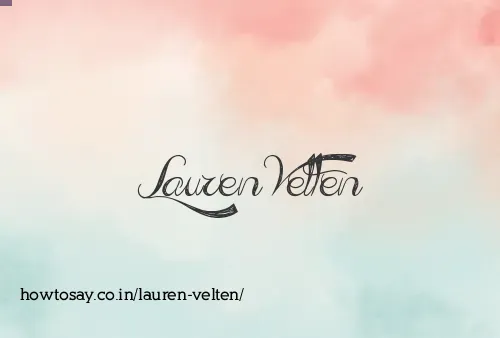 Lauren Velten