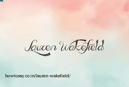 Lauren Wakefield