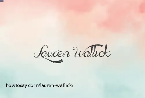 Lauren Wallick