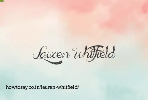 Lauren Whitfield