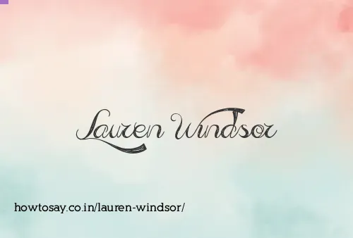 Lauren Windsor