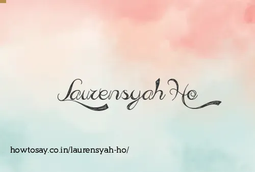 Laurensyah Ho