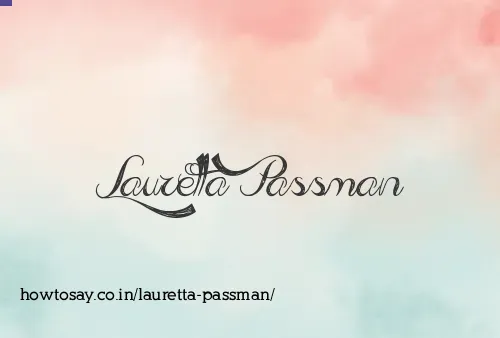 Lauretta Passman