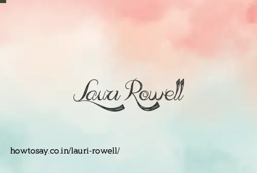 Lauri Rowell