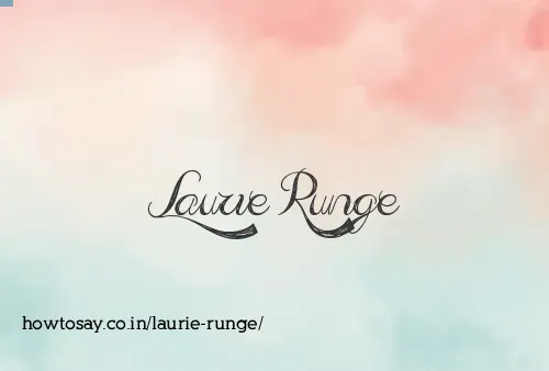Laurie Runge