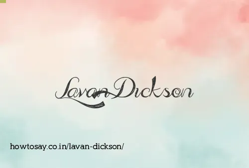 Lavan Dickson