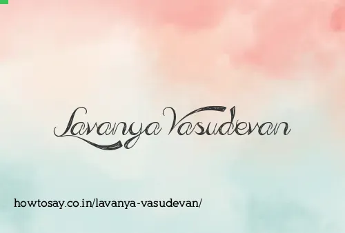 Lavanya Vasudevan