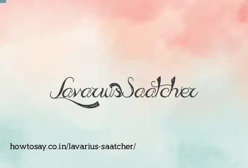 Lavarius Saatcher