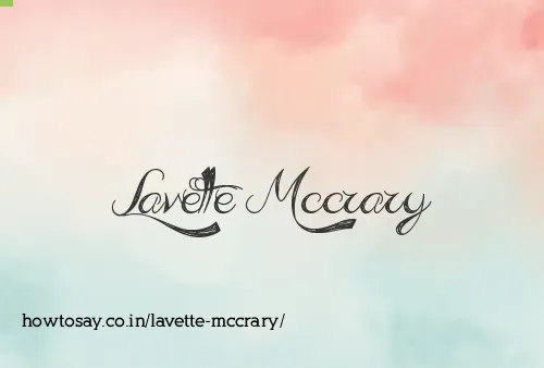 Lavette Mccrary