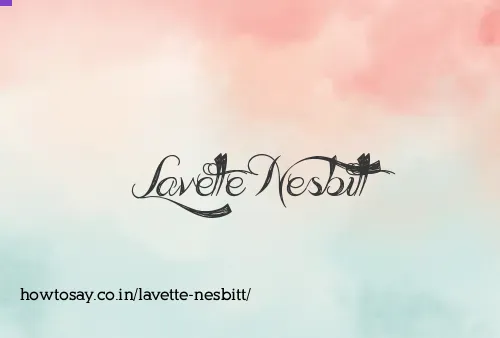 Lavette Nesbitt