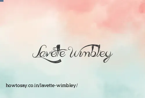 Lavette Wimbley