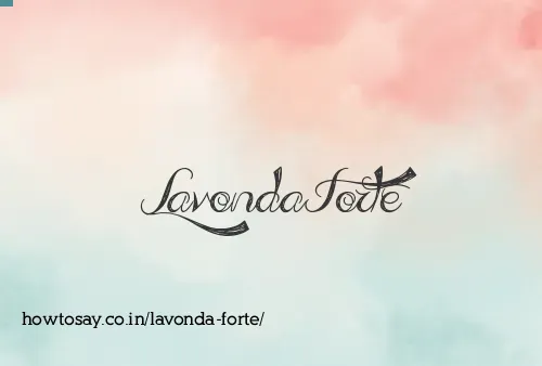 Lavonda Forte