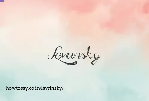 Lavrinsky