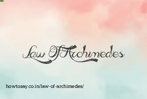 Law Of Archimedes