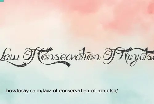 Law Of Conservation Of Ninjutsu