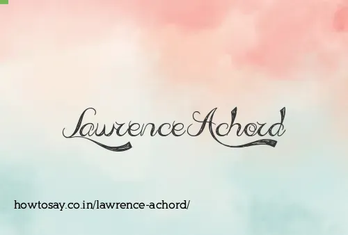Lawrence Achord