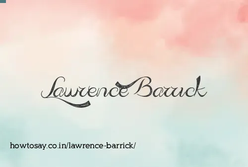 Lawrence Barrick