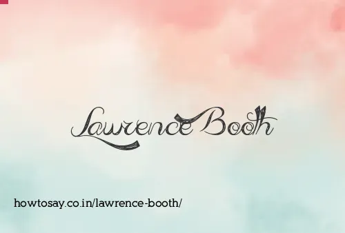 Lawrence Booth