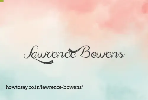 Lawrence Bowens