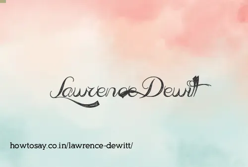 Lawrence Dewitt