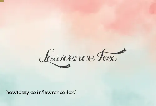 Lawrence Fox