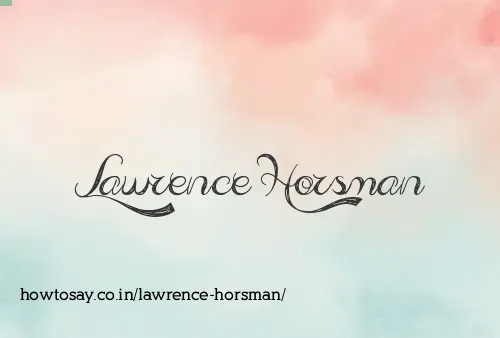 Lawrence Horsman
