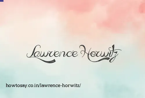Lawrence Horwitz