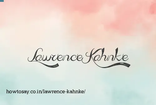 Lawrence Kahnke
