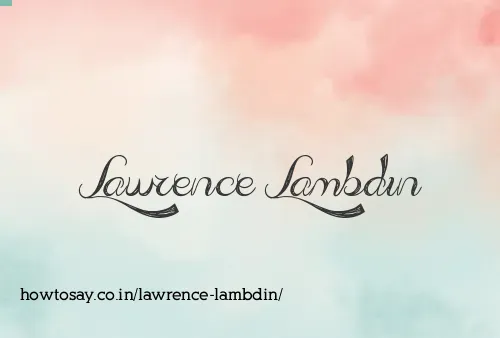 Lawrence Lambdin