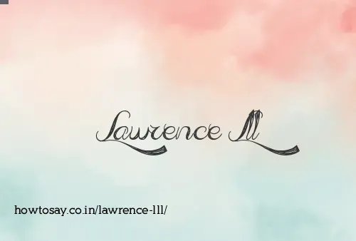 Lawrence Lll