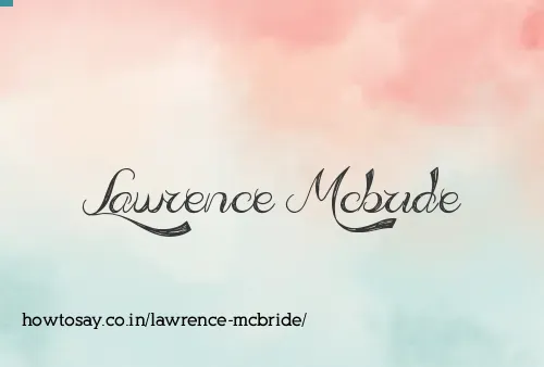 Lawrence Mcbride