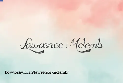 Lawrence Mclamb