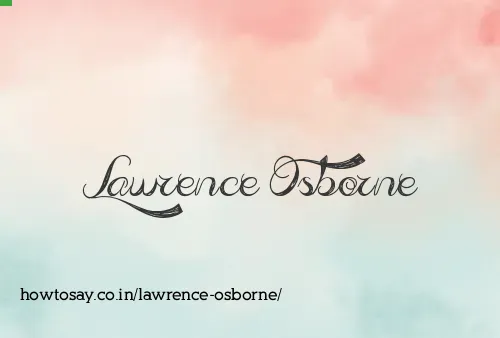 Lawrence Osborne