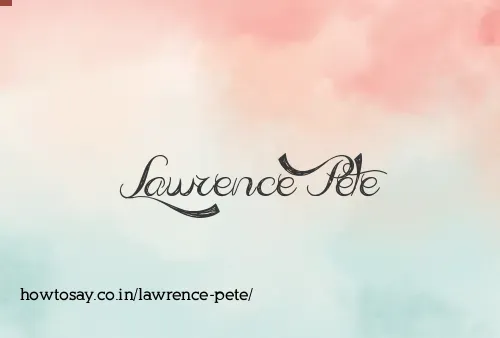 Lawrence Pete