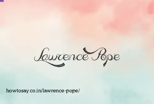 Lawrence Pope