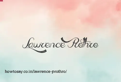 Lawrence Prothro