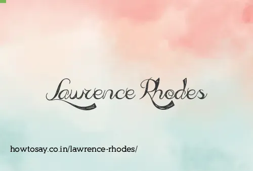 Lawrence Rhodes