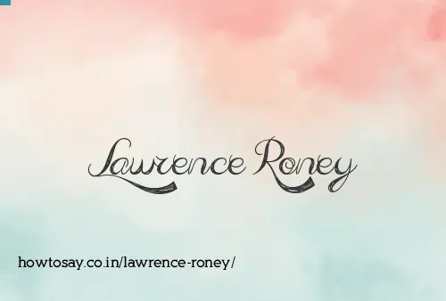 Lawrence Roney