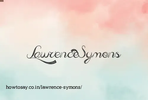 Lawrence Symons