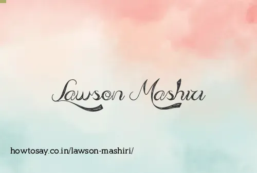 Lawson Mashiri