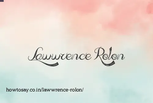 Lawwrence Rolon