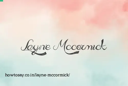 Layne Mccormick
