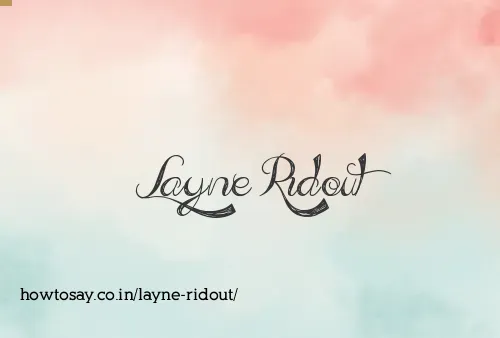 Layne Ridout