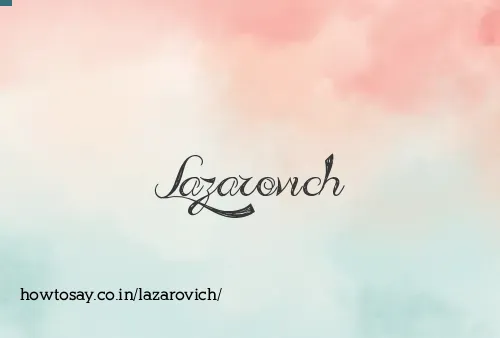 Lazarovich