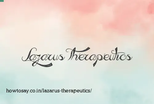 Lazarus Therapeutics