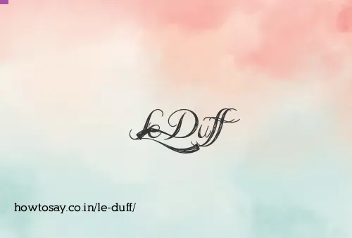 Le Duff